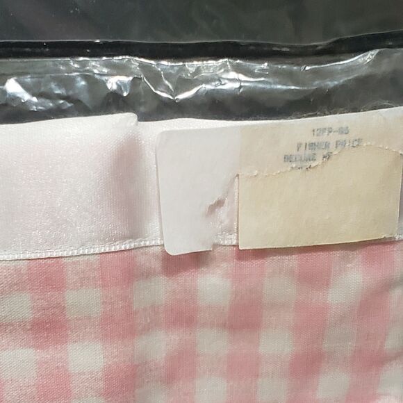 Fisher Price Secure Me Blankie Pink White Checkered Lovey Baby Blanket Vtg 1998 - Picture 4 of 5